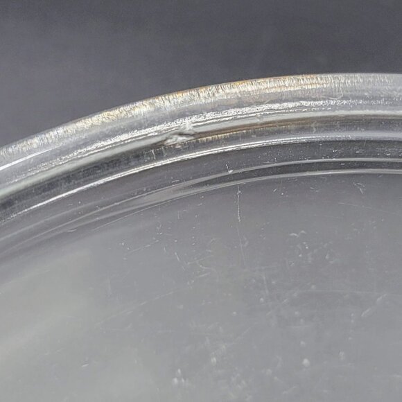 Vintage Clear Bowl With Feet Made In England Read - Picture 8 of 10